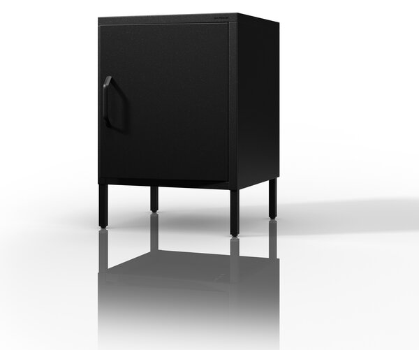 Černý kovový noční stolek MIA Modern 424 x 595 x 400 mm
