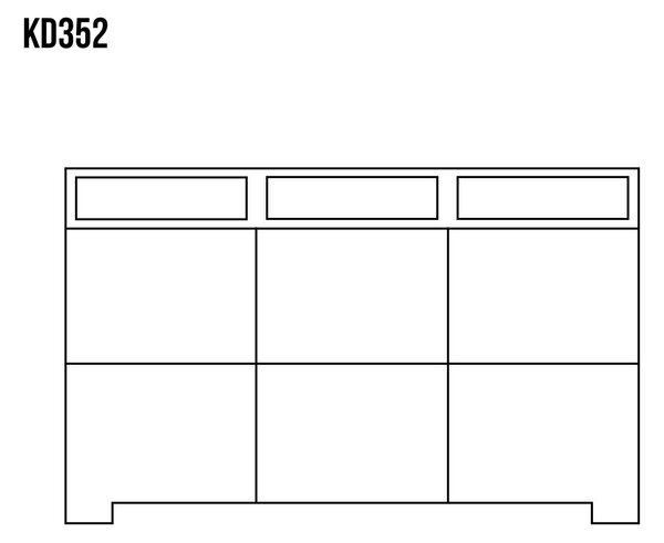 Drewmax KD352 dřevěná komoda masiv dub