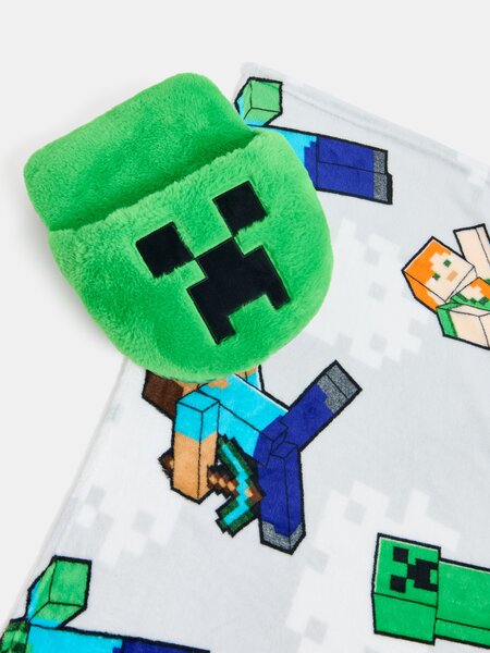 Sinsay - 2balení Minecraft deka s ohřívačem na nohy - zelená