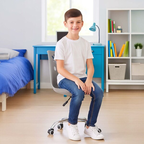 Dětská židle k psacímu stolu SPRINGOS PAWS HF0041 šedá