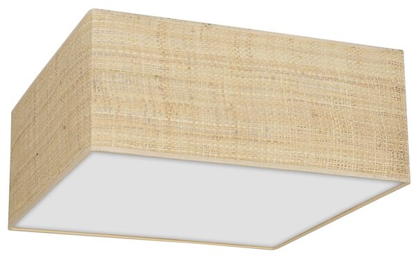Stropní svítidlo Marshall Square, 1x ratanové stínítko, (bílé plexisklo), (50 cm)