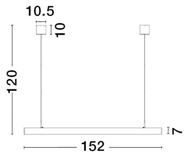 Nova Luce Smart Lina LED závěsné liniové svítidlo 1520mm3000K