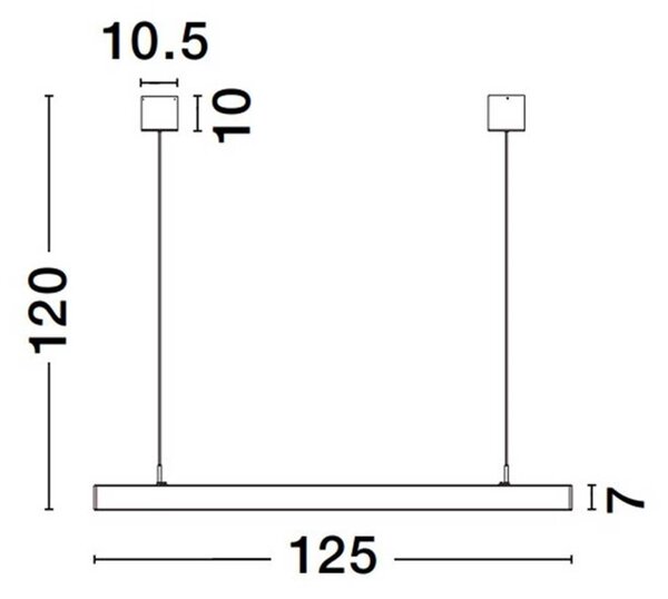 Nova Luce Smart Lina LED závěsné liniové svítidlo 1520mm3000K