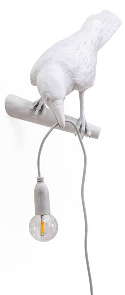 LED deko nástěnné světlo Bird Lamp, levé, bílá