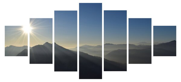 Obraz - Nad vrcholky hor (210x100 cm)