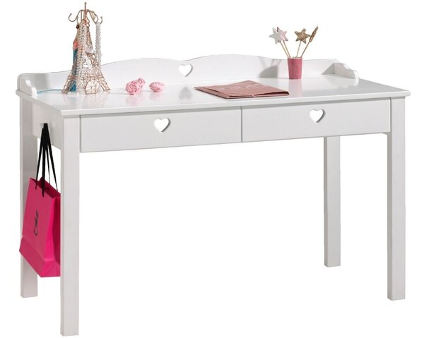 -25 % Dny MOMENTI– Bílý lakovaný psací stůl Vipack Amori 130 x 60 cm