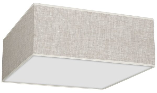 Stropní svítidlo Lino Square, 1x lněné stínítko, (bílé plexisklo), (50cm)