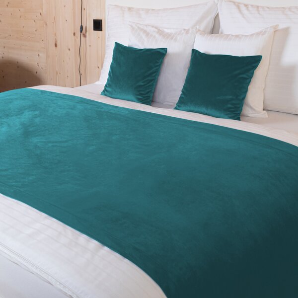 Biante Sametový přehoz na postel Velvet Premium SVP-035 Tyrkysově modrý 140x200 cm