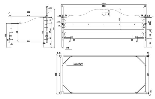 Bílá lakovaná dětská postel/pohovka Vipack Amori 90 x 200 cm