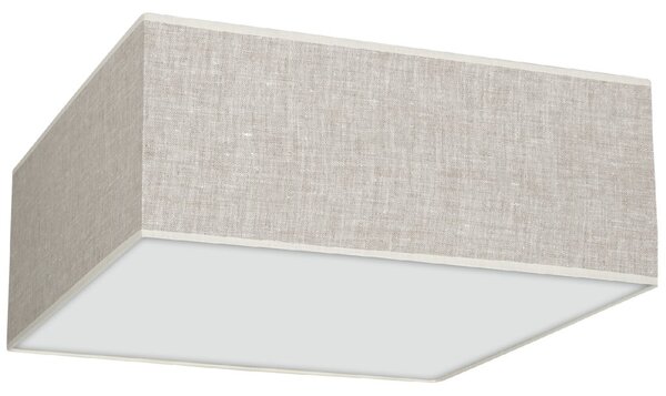 Stropní svítidlo Lino Square, 1x lněné stínítko, (bílé plexisklo), (50cm)