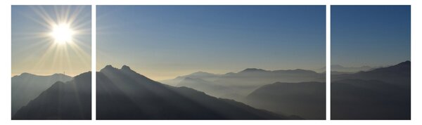 Obraz - Nad vrcholky hor (170x50 cm)