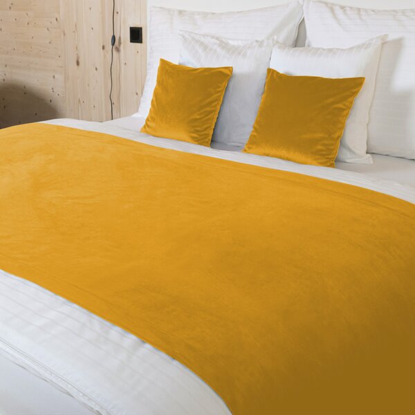 Biante Sametový přehoz na postel Velvet Premium SVP-037 Zlatavě oranžový 140x200 cm