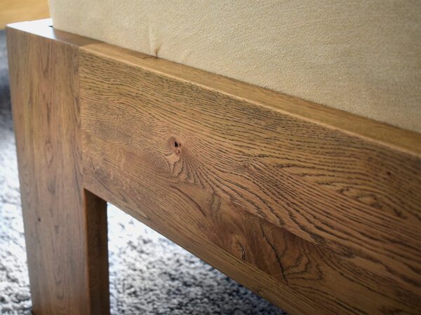 Oak´s Dubová postel Grandioso 4 cm masiv rustik - 180x200 cm
