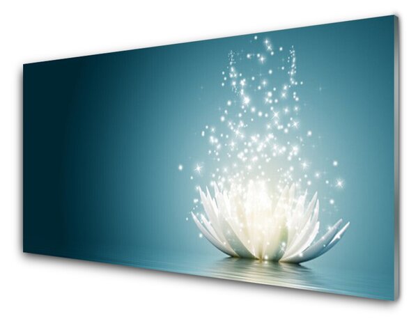 Kuchyňský skleněný panel Květ Lotosu 140x70 cm