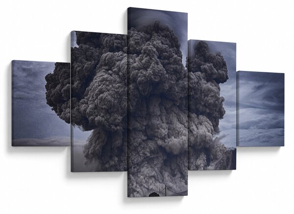 Obraz - Sopečná erupce (125x70 cm)