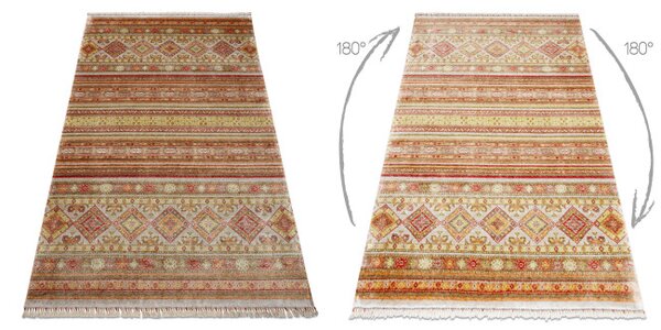 Koberec HERIZ A0986B orientální, béžový / bordó