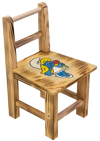 Bestent Dětská dřevěná židle Šmoulinka