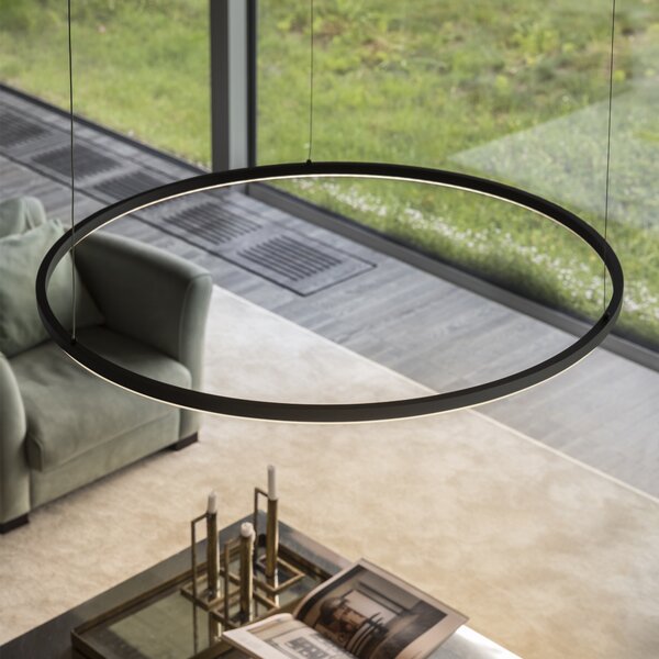 Ideal Lux LED Závěsné svítidlo Oracle slim round 3000k, Ø 90 Barva: Bílá, Stmívání, řízení: DALI/PUSH