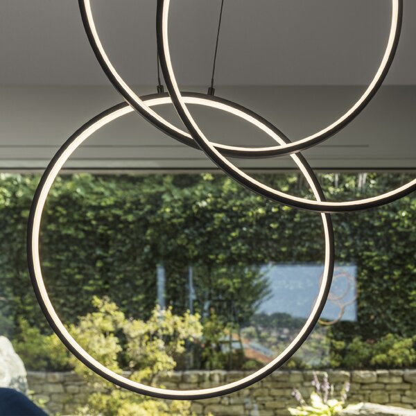 Ideal Lux Závěsné svítidlo Frame sp cerchio Barva: Černá