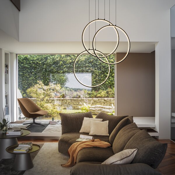 Ideal Lux Závěsné svítidlo Frame sp cerchio Barva: Černá