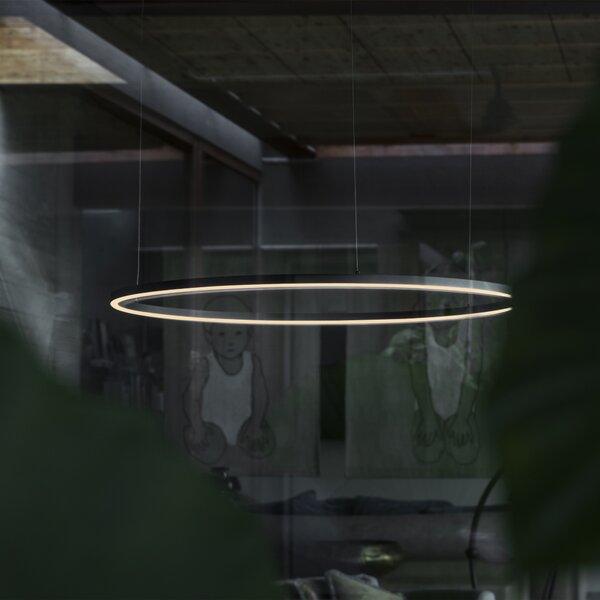 Ideal Lux LED Závěsné svítidlo Oracle slim round 3000k, Ø 90 Barva: Bílá, Stmívání, řízení: DALI/PUSH