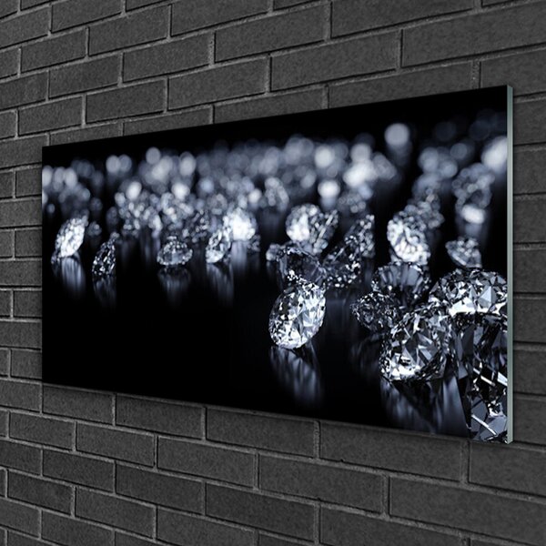 Obraz na skle Diamanty Umění 100x50 cm 2 Přívěsky