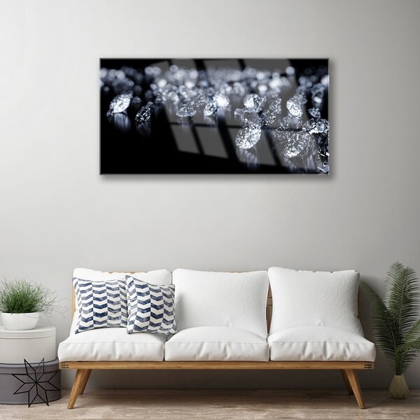 Obraz na skle Diamanty Umění 100x50 cm 2 Přívěsky