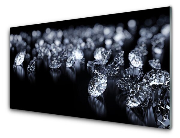 Obraz na skle Diamanty Umění 140x70 cm