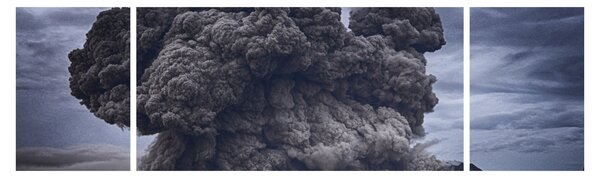 Obraz - Sopečná erupce (170x50 cm)
