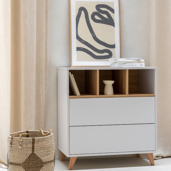 Bílá přebalovací komoda Quax Loft 86 x 48 cm
