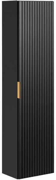 Vysoká závěsná skříňka - ADEL 80-01 black, matná černá/šedá