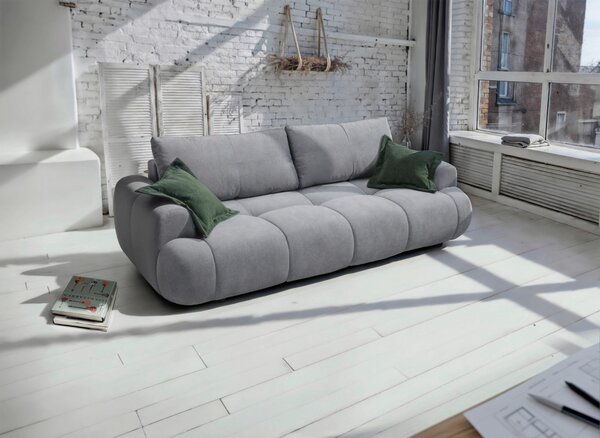 ROZKLÁDACÍ POHOVKA, plast, textil, kompozitní dřevo, šedá Livetastic - Rozkládací pohovky, Online Only