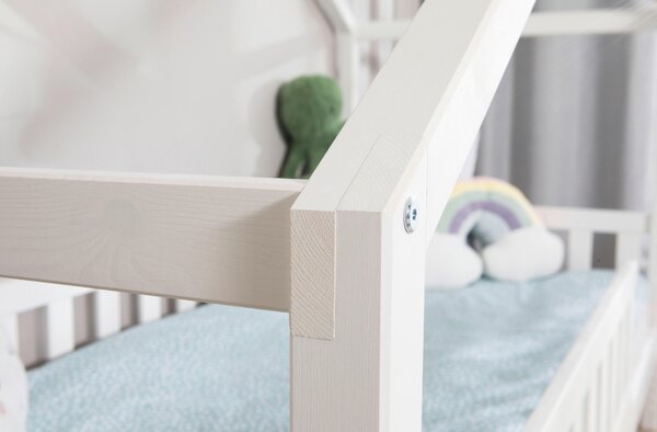 DĚTSKÁ POSTEL SE STŘÍŠKOU, 90/200 cm, bílá MID.YOU - Online Only dětské postele, Online Only