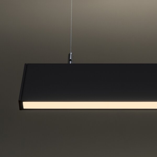 LED Závěsné lineární svítidlo Ideal Lux Linus sp, P20 3000K 120cm Barva: Černá