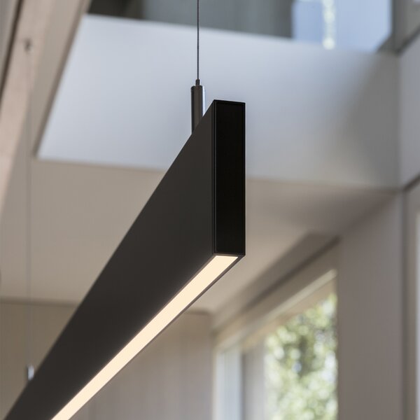 LED Závěsné lineární svítidlo Ideal Lux Linus sp, P20 3000K 120cm Barva: Černá