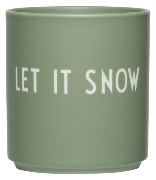 Porcelánový hrnek Green Let it snow 300 ml