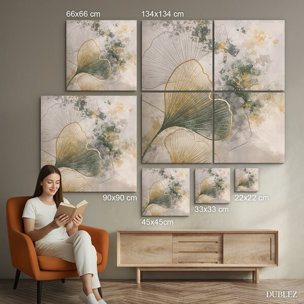 DUBLEZ | Dřevěný obraz - Ginkgo Elegance | UV tisk, Premium