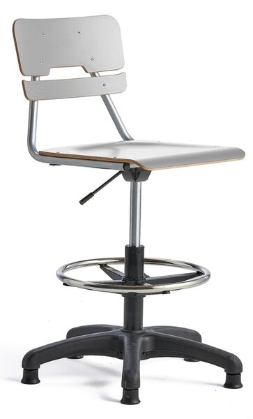 AJ Produkty Židle LEGERE, výškově nastavitelná, široký sedák, s kluzáky, V 500-690 mm, šedá