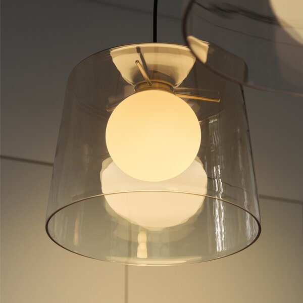 Ideal Lux Závěsné svítidlo FADE SP1 AMBRA