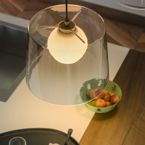 Ideal Lux Závěsné svítidlo FADE SP1 AMBRA