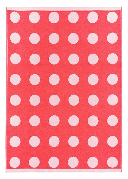 Utěrka DESIGN kolečka červená 50 x 70 cm