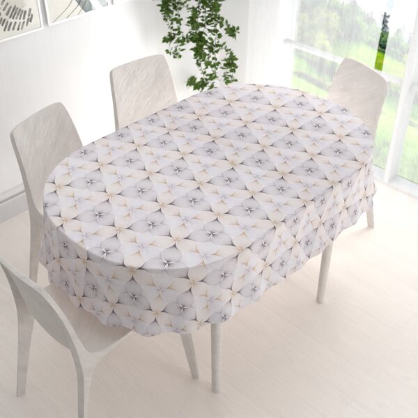Biante Dekorační oválný ubrus PML-031 Designové geometrické obrazce na bílém 50x100 cm