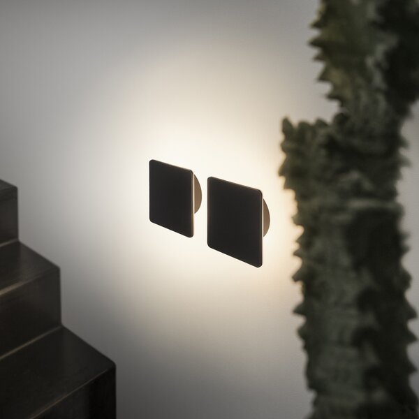 Ideal Lux Nástěnné svítidlo COVER AP D20 SQUARE NERO