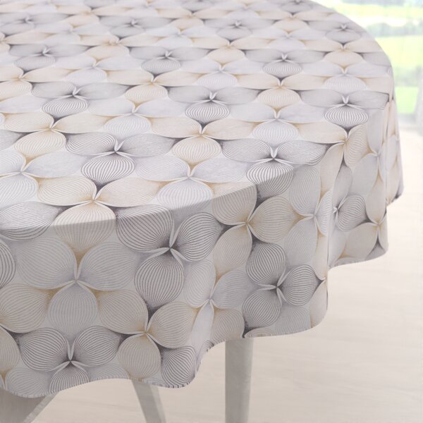 Biante Dekorační kulatý ubrus PML-031 Designové geometrické obrazce na bílém Ø 100 cm