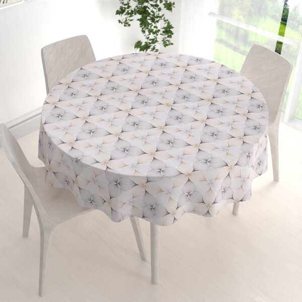 Biante Dekorační kulatý ubrus PML-031 Designové geometrické obrazce na bílém Ø 100 cm