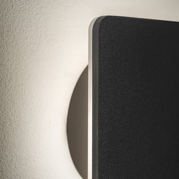 Ideal Lux Nástěnné svítidlo COVER AP D20 SQUARE NERO