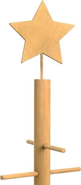 VidaXL Dřevěný vánoční strom Bambus [42018049] Barva: Přírodní (bez povrchové úpravy), Velikost: 125 cm