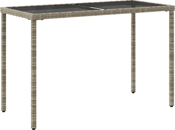 VidaXL Zahradní stůl se skleněnou deskou 115x54x74 cm polyratan [365075] Barva: Černá