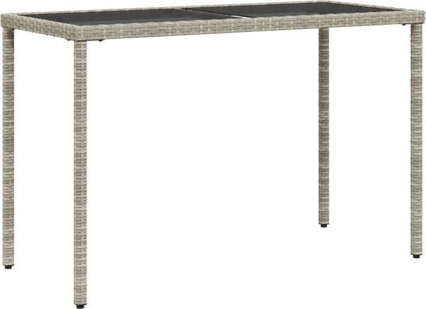 VidaXL Zahradní stůl se skleněnou deskou 115x54x74 cm polyratan [365075] Barva: Černá