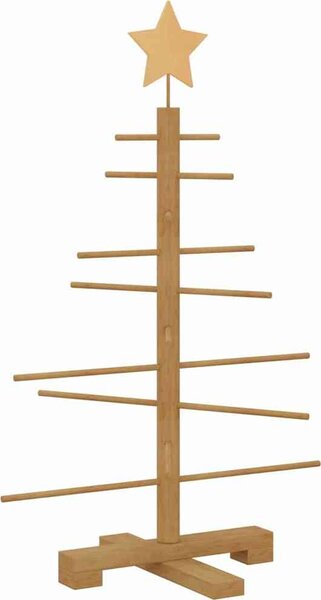 VidaXL Dřevěný vánoční strom Bambus [42018049] Barva: Přírodní (bez povrchové úpravy), Velikost: 125 cm